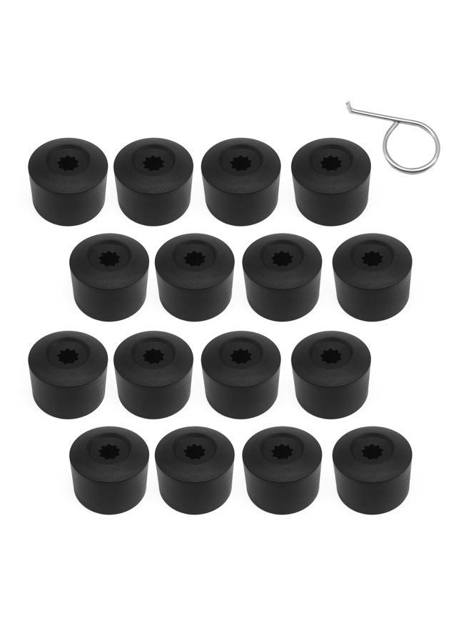 RBOKO 20 pcs 17mm Wheel Bolt Lug Nut Cover Cap with Removal Tool Dismantle Set Compatible with VW Lug Nut Cover Jetta Beetle Passat GTI CC Wheel Bolt, OE#: 1K0 601 173 - Image 1