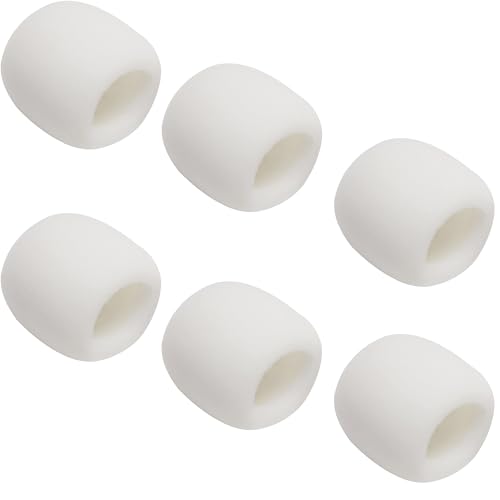 Swagwert 6 PCS White Microphone Cover Sponge Foam Mic Foam Filter Cover Handheld Microphone Windscreen Shield Protector Suitable for Most Standard Handheld… - Image 2
