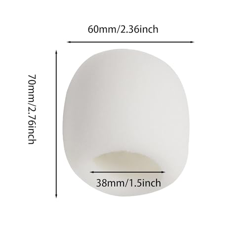 Swagwert 6 PCS White Microphone Cover Sponge Foam Mic Foam Filter Cover Handheld Microphone Windscreen Shield Protector Suitable for Most Standard Handheld… - Image 5