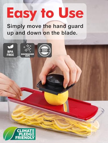 Geedel Professional Mandoline Slicer for Kitchen, Multi Purpose Vegetable Slicer Cutter, Vegetable Cutter Onion Cutter for Veggie Fruit Cheese - Image 2