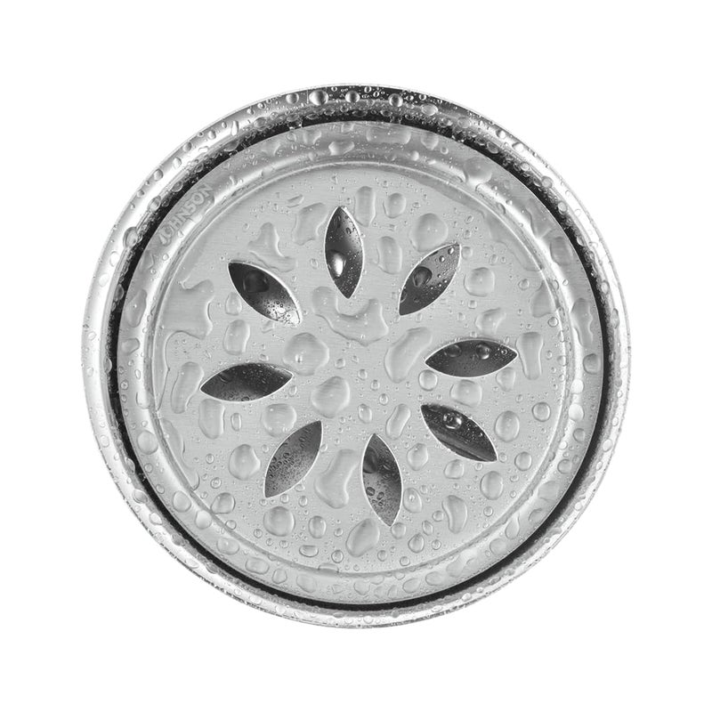 Johnson Bathrooms Johnson Aqua Bowl 6x6 inches Cockroach Trap SS304 Grade Square AntiCockroach Floor Drain Jali AntiRust No Hair Clogging No Foul Smell MattSatin 2 Yr Warranty T7381CT2 Stainless Steel - Image 1