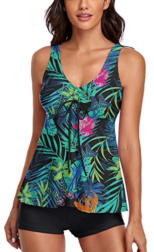 Omichic Women's Modest Tankini Swimsuit for Womens Two Piece Swimwear wihth Boyshort Bathing Suits - Image 5