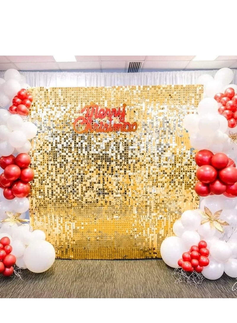 Rainbow Blue Shimmer Wall Backdrop 24PCS Rainbow Blue Sequins Backdrop Decoration Panels, Photo Backdrops for Baby Shower Mermaid Unicorn Birthday Anniversary Wedding Decoration - Image 2