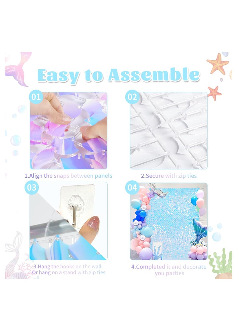 Rainbow Blue Shimmer Wall Backdrop 24PCS Rainbow Blue Sequins Backdrop Decoration Panels, Photo Backdrops for Baby Shower Mermaid Unicorn Birthday Anniversary Wedding Decoration - pzsku/Z2FF9F66F613417DD37ABZ/45/_/1723708386/9e83d9c4-2b7f-4abb-8160-253e62e26de3