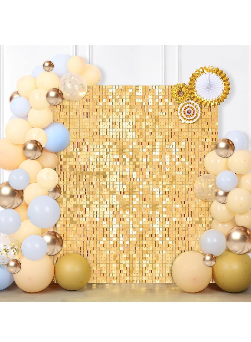 Rainbow Blue Shimmer Wall Backdrop 24PCS Rainbow Blue Sequins Backdrop Decoration Panels, Photo Backdrops for Baby Shower Mermaid Unicorn Birthday Anniversary Wedding Decoration - Image 4