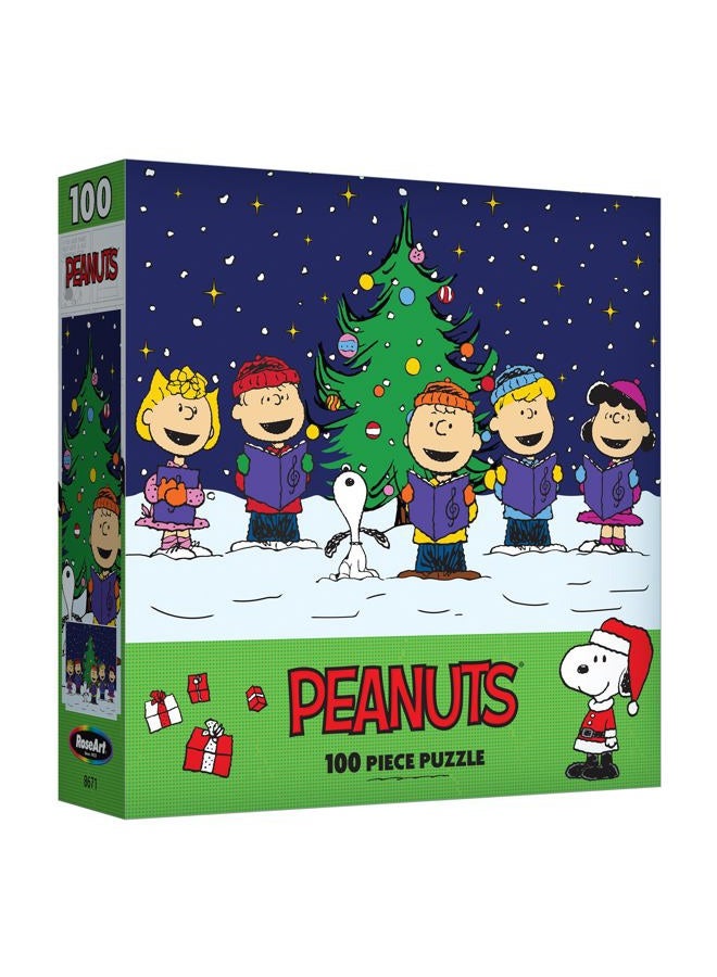 Rose Art Christmas Caroling Featuring The Peanuts Gang 100 Piece Jigsaw Puzzle - Image 2
