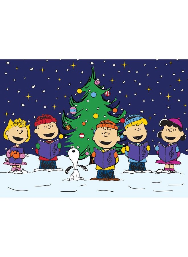 Rose Art Christmas Caroling Featuring The Peanuts Gang 100 Piece Jigsaw Puzzle - Image 1