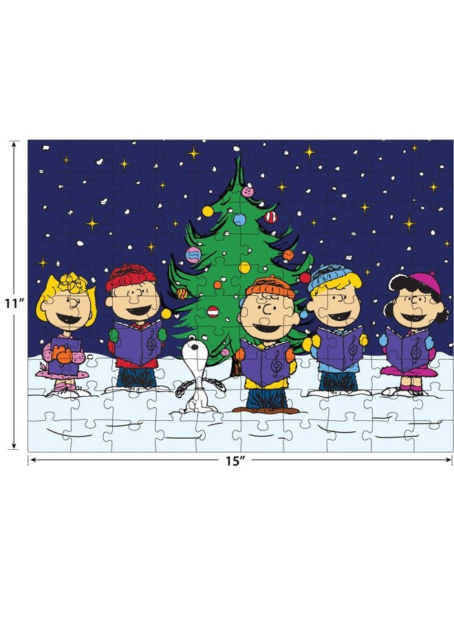 Rose Art Christmas Caroling Featuring The Peanuts Gang 100 Piece Jigsaw Puzzle - Image 3