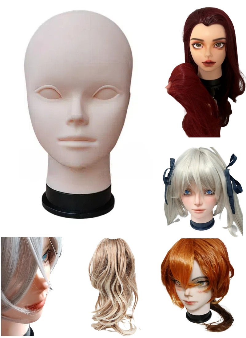 CHU DAI Professional 54cm Cosplay & Makeup Training Head – Wig Display Mannequin, Universal Head Size for Arab Hairstyling Practice  - Image 1