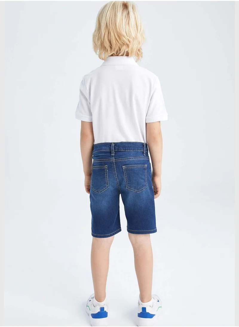 ديفاكتو Side Pockets Jean Bermuda Short