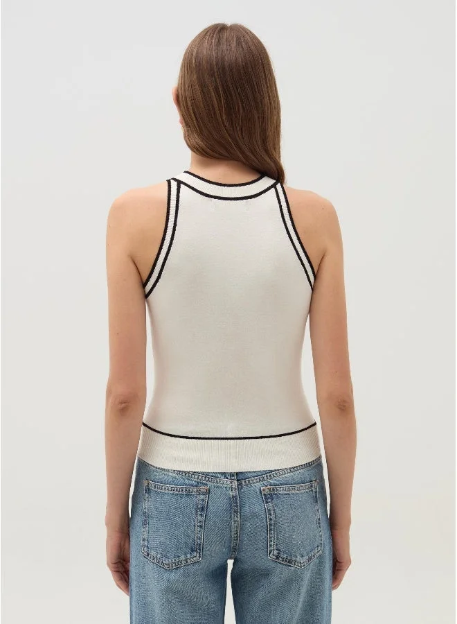 Ovs Tank top with contrasting edging