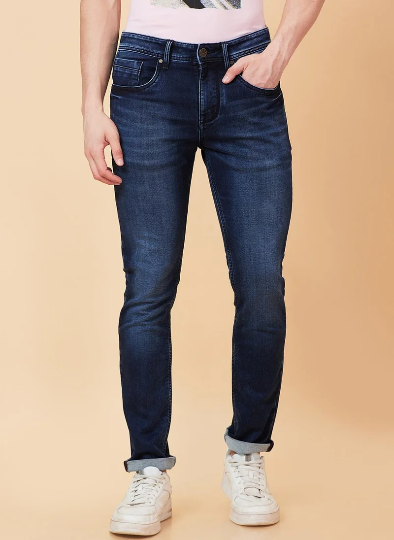 Being Human DARK TONE Men Slim Fit Heavy Fade Jeans for Men | Best Price UAE