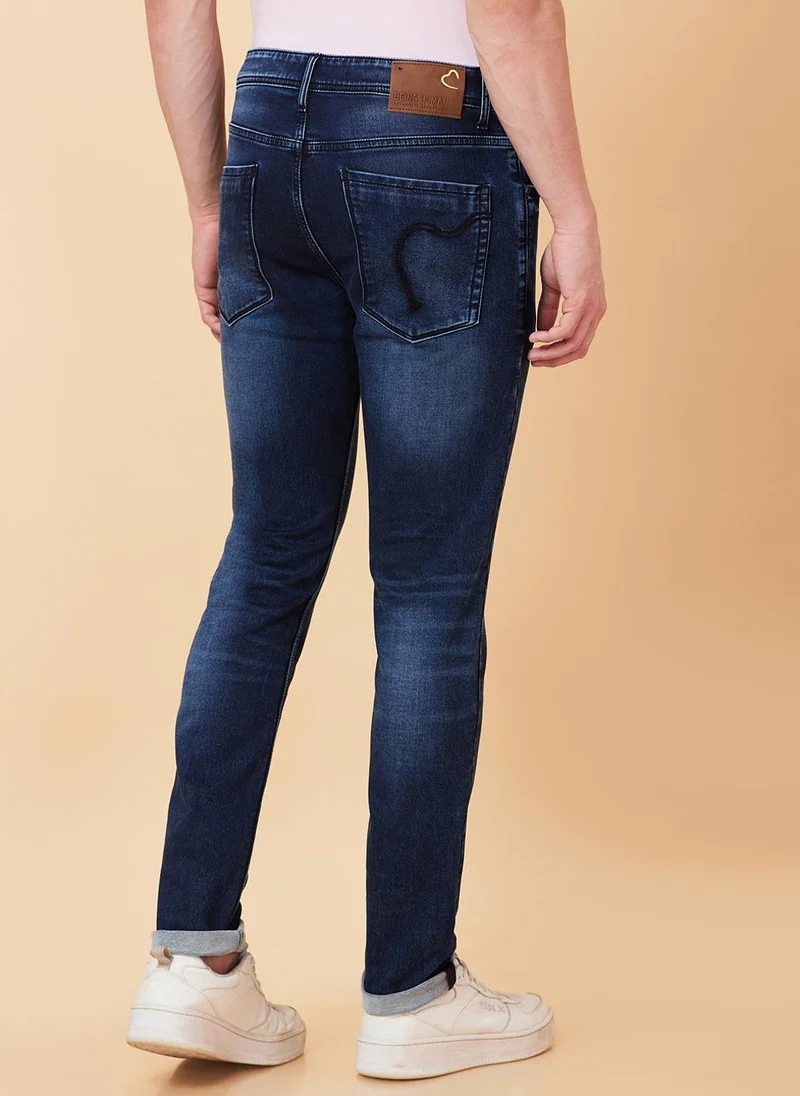 Being Human DARK TONE Men Slim Fit Heavy Fade Jeans for Men | Best Price UAE