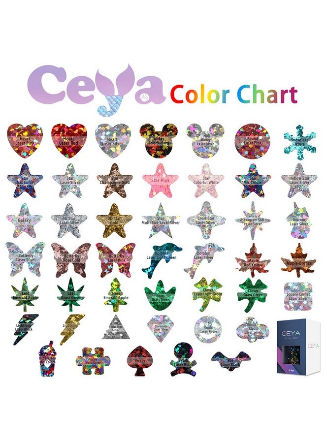 ceya Holographic Bat 5Mm Confetti Glitter, 4.4Oz/ 125G Laser Black Chunky Glitter Resin Sparkle Flakes Iridescent Halloween Nail Sequin For Crafts Tumblers, Diy Nail, Party Wedding Festival Decoration - Image 2