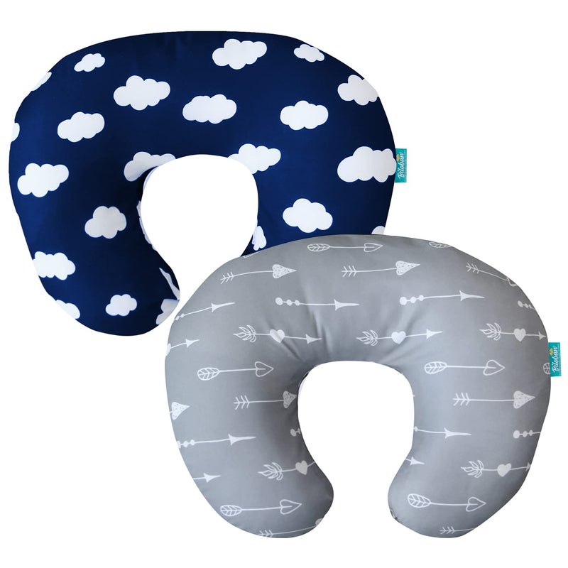 Biloban Nursing Pillow Cover 2 Pack for Breastfeeding Pillow, Ultra Soft and Cozy Nursing Slipcovers, Snug Fits for Boppy, Perfect Choice for Mom - Image 1
