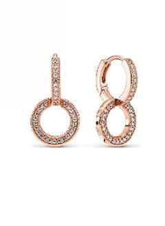 Pandora Violet Sparkling Double Hoop Earrings  - Image 1