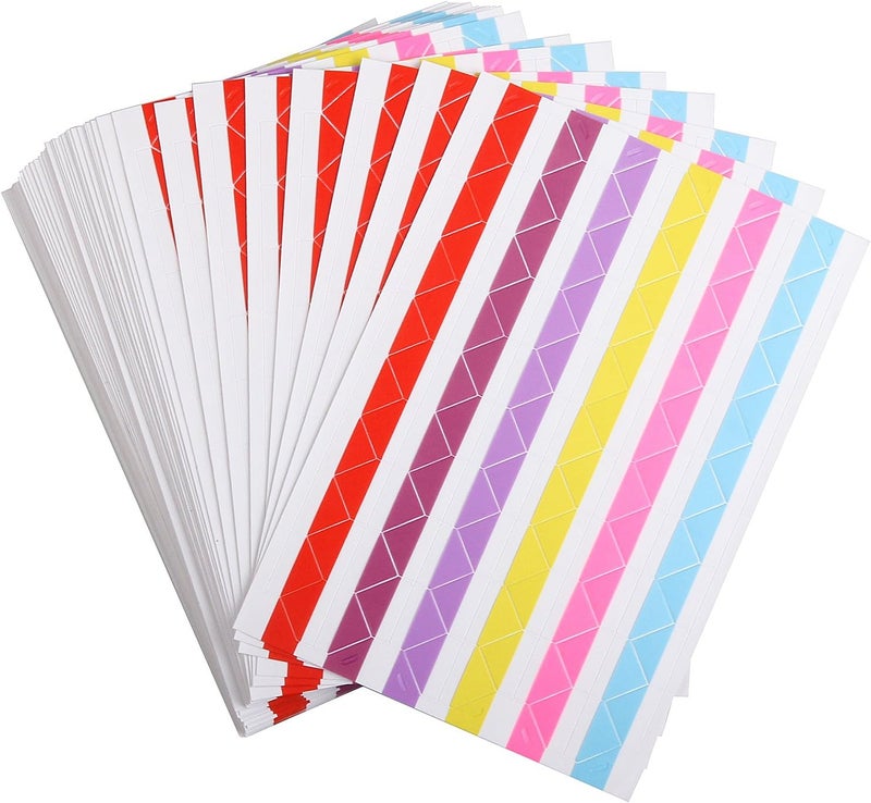 ADVcer 50 ورقة زوايا صور ذاتية اللصق - تحمل 1275 صورة - 6 ألوان 5100 قطعة ملصقات زوايا لتثبيت الصور لبولارويد، إنستكس، صور لكتاب الصور DIY وألبوم الذكريات - Image 1