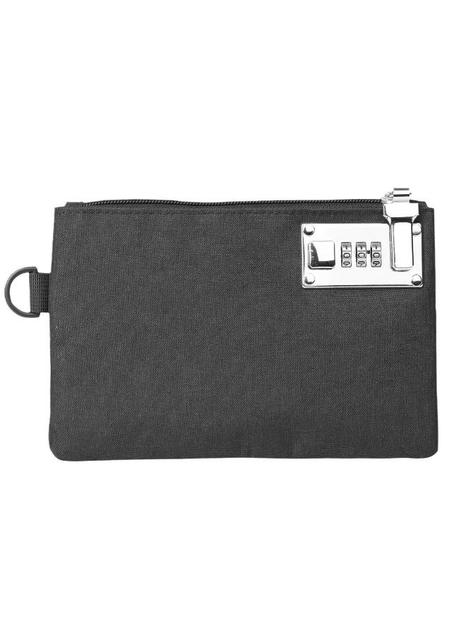 xozgdovg Multifunctional Key Coin Wallet with Password Lock Black 
