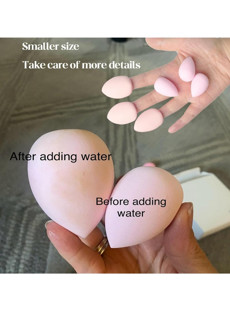 ووفيكسر مجموعة إسفنجات مكياج مكونة من 14 قطعة، إسفنجة بيوتي بلندر لمزج كريم الأساس مع 3 قطع إسفنجات مكياج صغيرة و4 قطع منفوخة بودرة مثلثة الشكل، إسفنجات مكياج ناعمة للوجه، أداة وضع مستحضرات التجميل للبودرة السائلة - Image 5