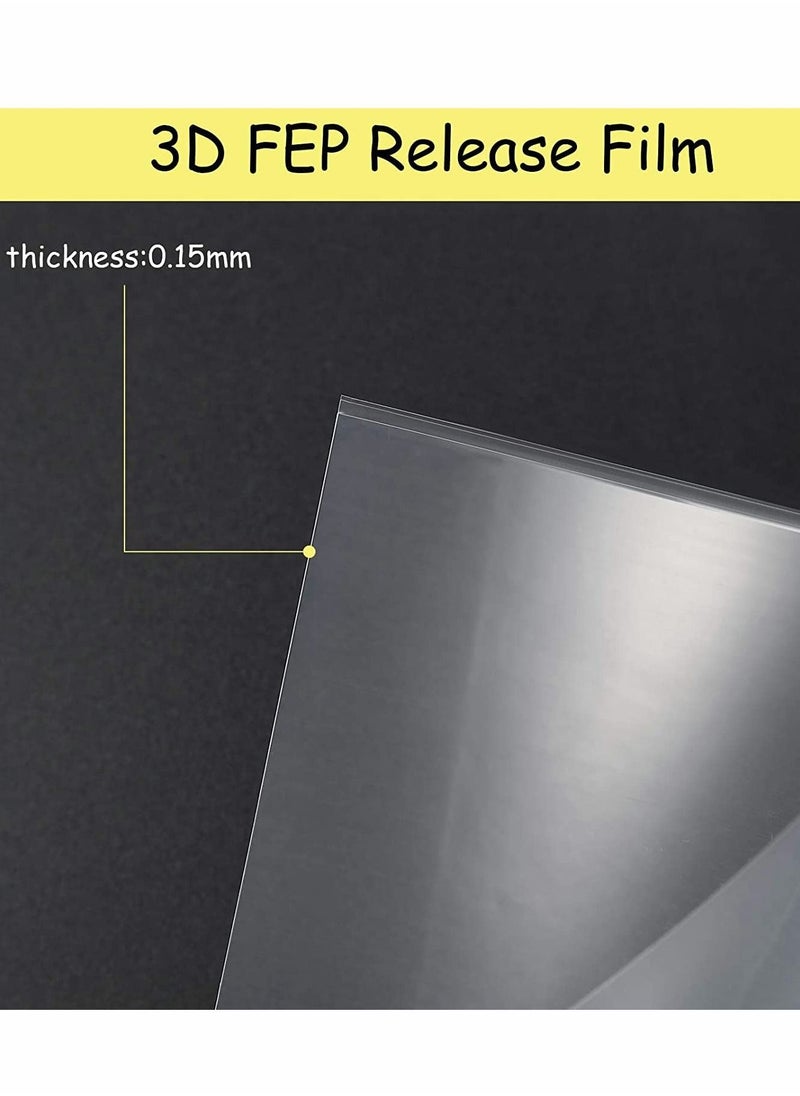 Y&D FEP Film, High Transmittance Strength Film with Replacement Plastic Spatulas, Thickness 0.15 mm Compatible UV DLP 3D Printers, LCD SLA Resin (140 x 200 mm)  - Image 3