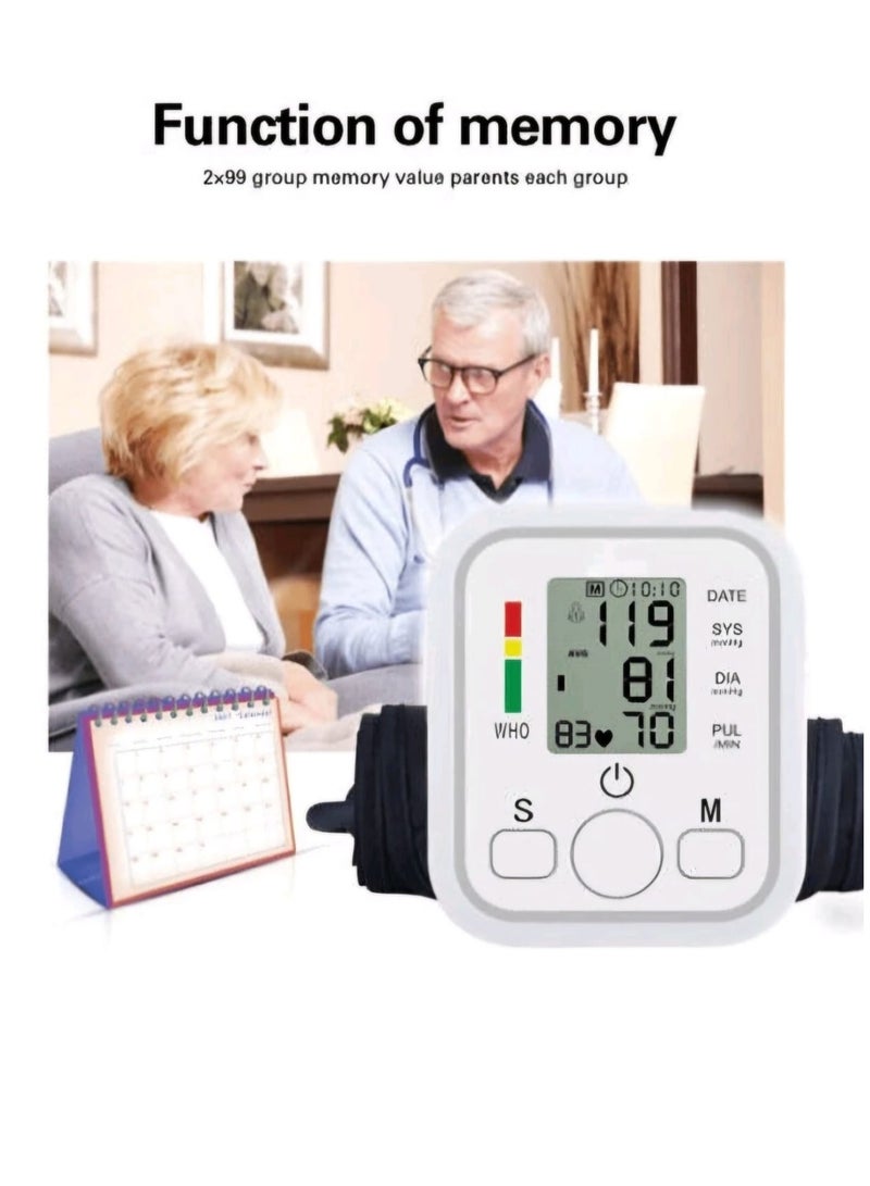 Blood Pressure Monitor, Household Automatic Blood Pressure Measuring Instrument, Arm-Type Blood Pressure Monitor, Neutral English Blood Pressure Monitor USB Plug-In Use-This Tool Does Not Include Batteries! - Image 3