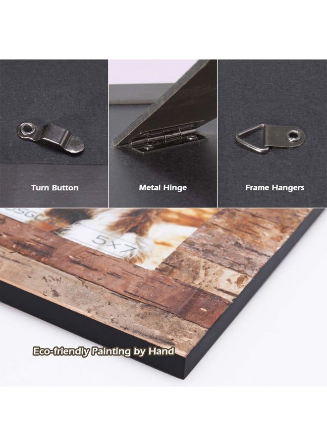 Eosglac Rustic 5 x 7 Wooden Picture Frame, Handmade with Real Birch Bark, Easel Back, Natural - Image 5