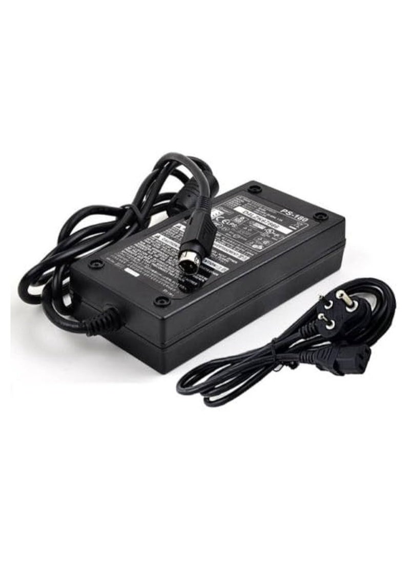Generic - REPLACEMENT ADAPTER FOR EPSON 24V 3A 3PIN AC Adapter Power Supply Charger For NCR RealPOS 7197 POS Thermal Receipt Printer For EPSON PS180 PS179+Cable 72 W Adapter With power code Worldwide Adaptor  (Black) - Image 1