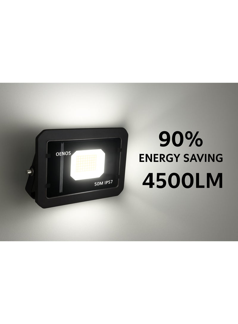 Qenos 50W White LED Flood Light - Outdoor and Indoor Lighting, Waterproof and Heat Resistant - Image 3