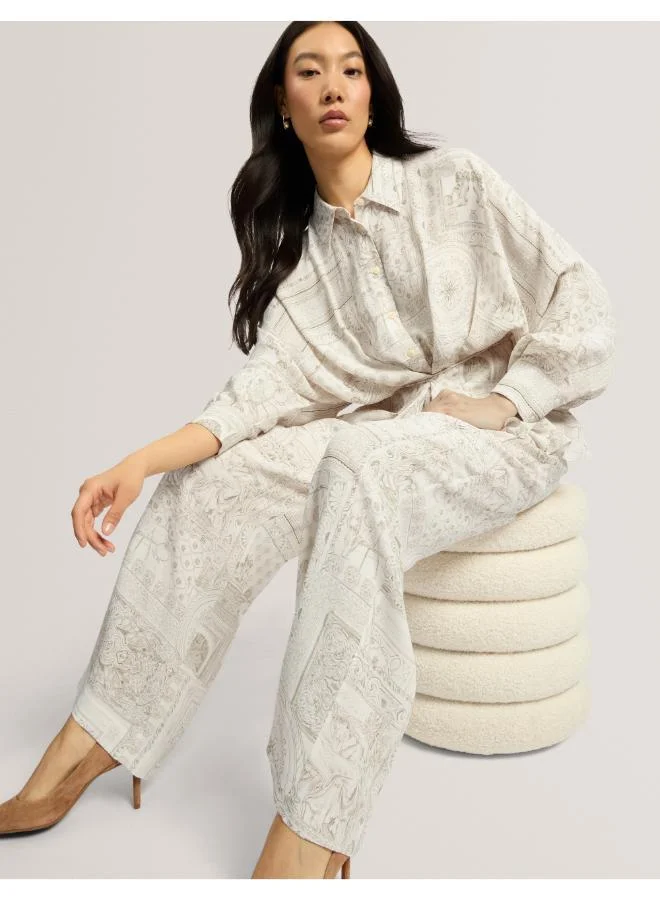 Ted Baker  Printed Straight Leg Trouser for Women | Best Price UAE