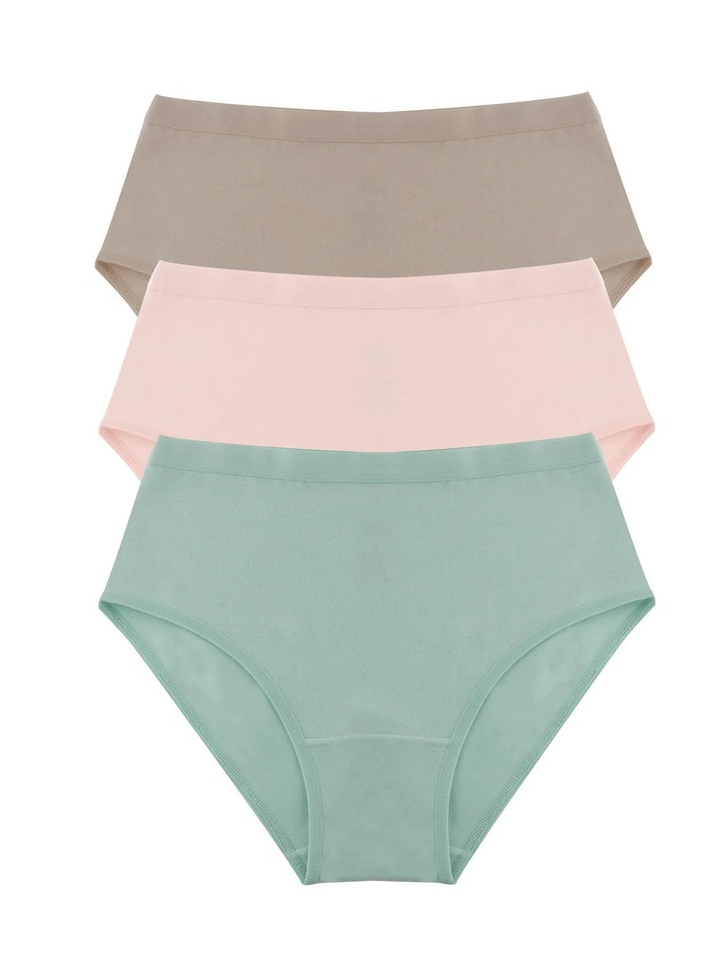 Basics® Women Briefs Bundle of 3 Basic Colored Briefs