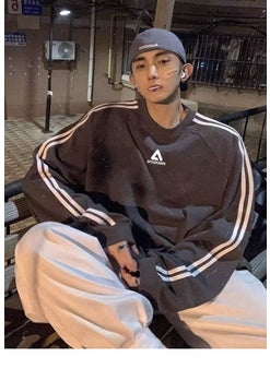 Generic Loose Mens Hoodie Sweatshirt Shoulder Insert Long Sleeve Zipper Casual Streetwear Cross-Border Trendy American Style Couple Mat W01 gray 