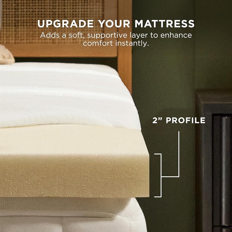 تيمبور-بيديك وسادة نوم TEMPUR-PEDIC Tempur-Cloud بسمك 2 بوصة، مقاس كامل، أبيض - Image 3