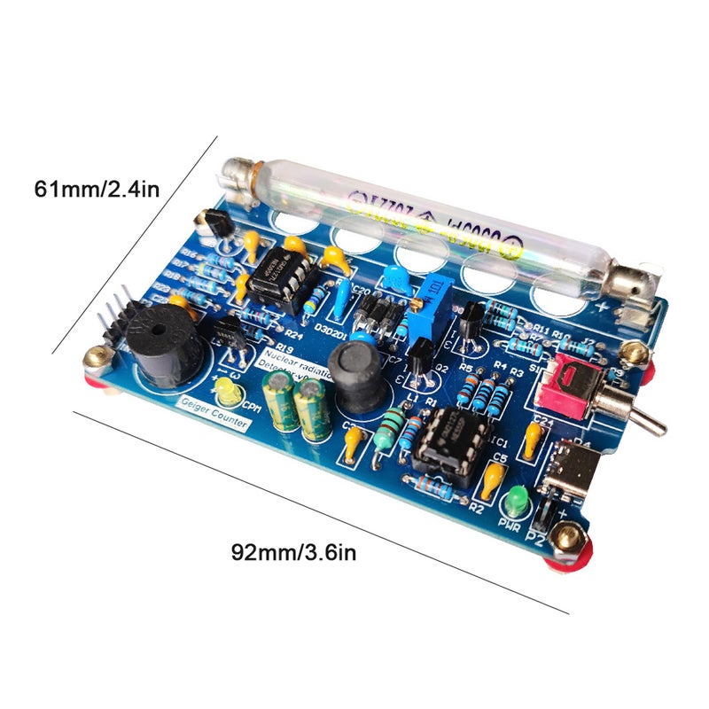 Portable Nuclear Radiation Meter Circuit Board Kit DIY Kit Household Geiger Counter Radioactive Rays X ← Beta Rays Radiation Tester Dosimeter with Sound Light Alarm Function - Image 3