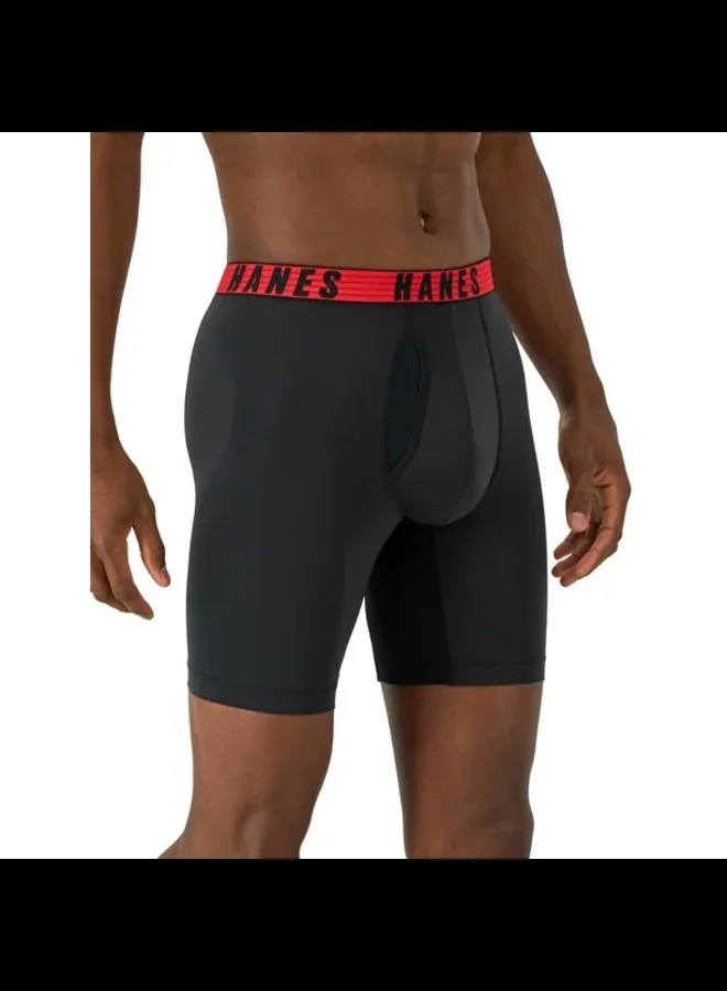 Hanes  MTSPL3 Long Leg Boxer Mens Hanes P3 MRL Moves NS TSP  | Best Price UAE