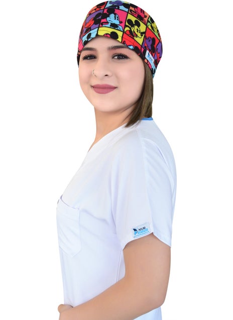 Nur Ortopedi Nur Orthopedics Colorful Mickey Doctor Nurse Hospital Medical Surgical Cap  - Image 3