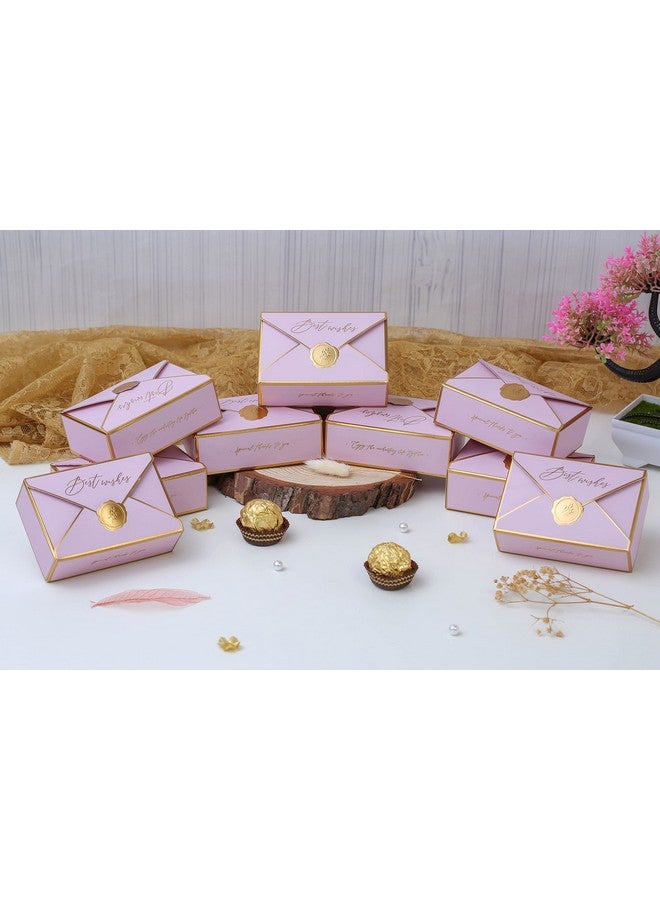 Satyam Kraft SATYAM KRAFT 10 Pcs Small Decorative Folding Storage Paper Box For Return Gift, Boxes, Engagement, Dry Fruits Gifting & Wedding Invitations (Pack Of 10) (Light Pink) - Image 4