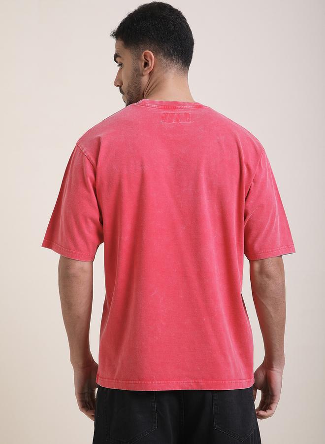 Difference of Opinion Men Oversized Acid Wash Printed T-Shirt - Image 3