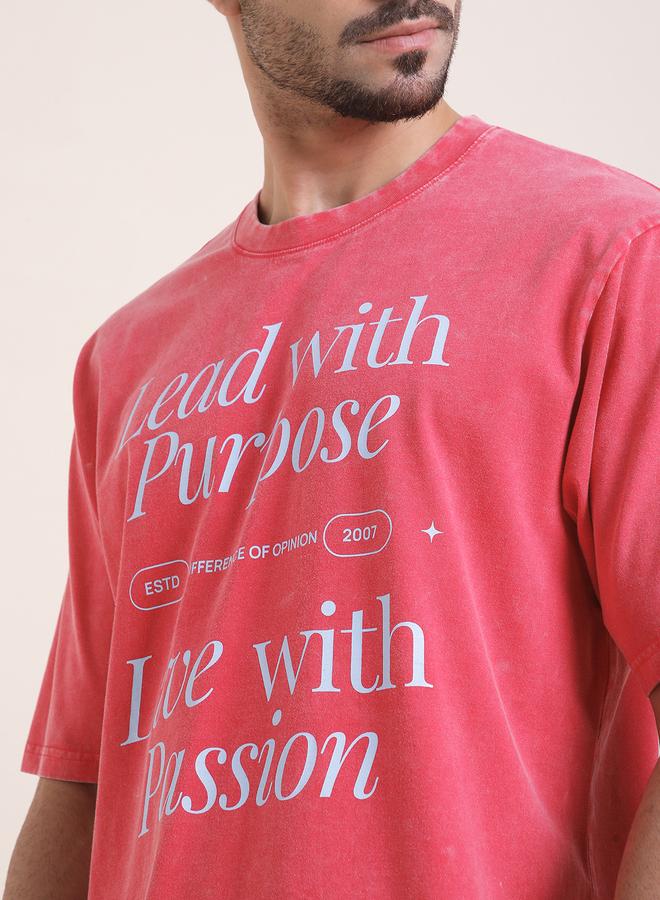 Difference of Opinion Men Oversized Acid Wash Printed T-Shirt - Image 5