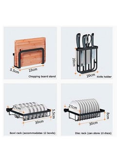 Generic Arabesque 2-Tier Adjustable Width Stainless Steel Kitchen Dish Storage Rack  - Image 4