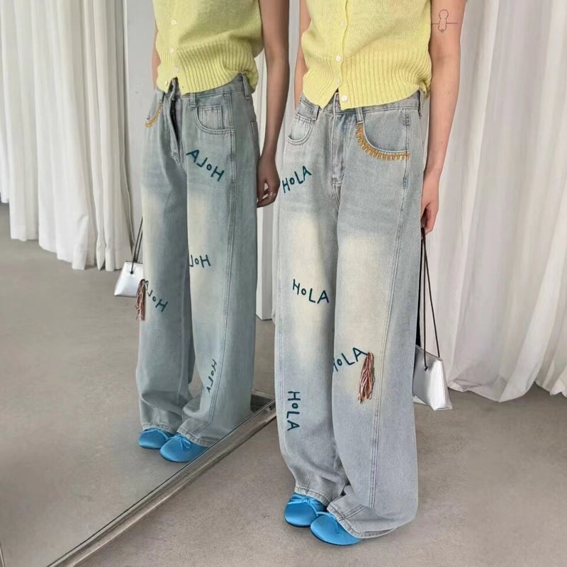 Unisex Casual Daily Denim Jeans - Image 4