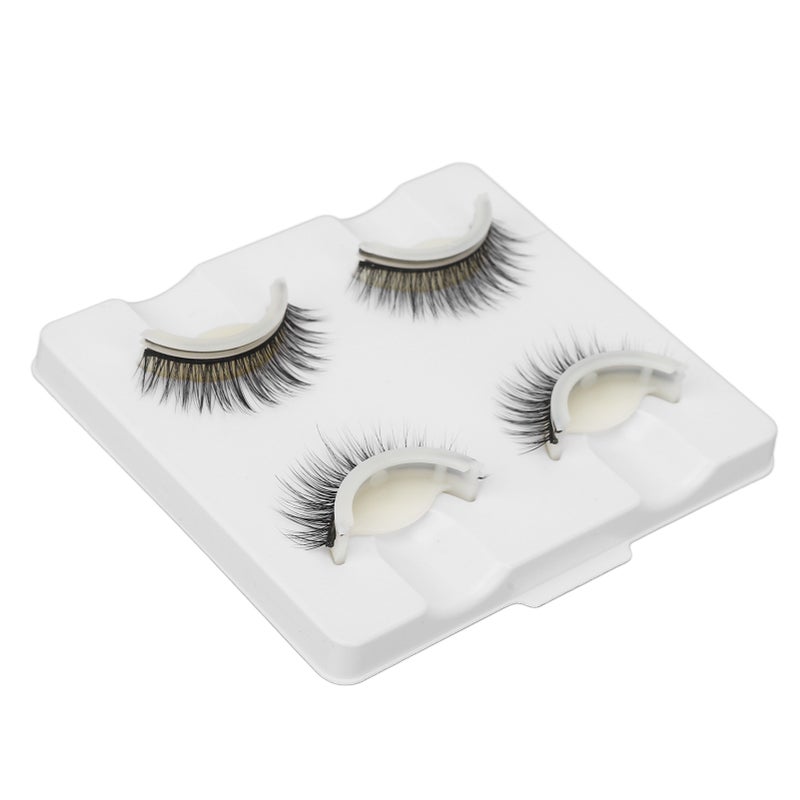 2 Pairs Self Adhesive False Eyelashes Glue Free Reusable Comfortable Natural Look False Eyelashes with Adhesive Strip LD-2202 - Image 3