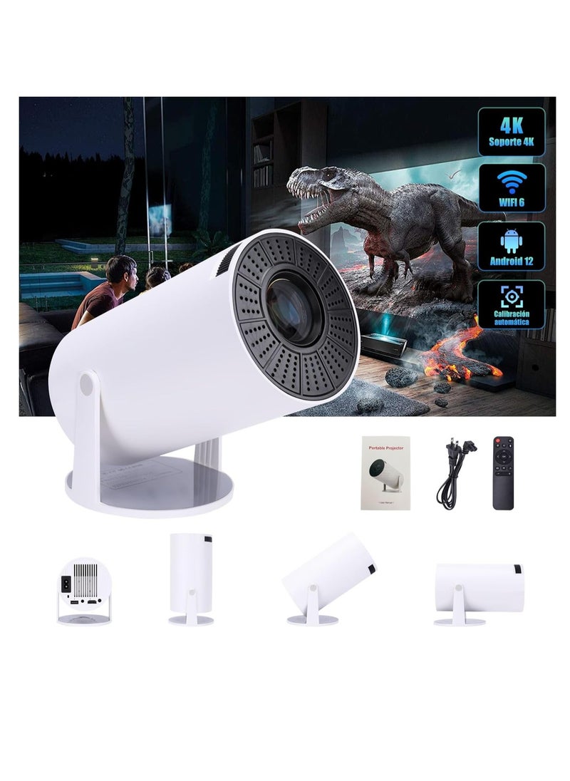 Generic - Portable Mini Projector with Android 12, Support 1080P Full HD Projector 200ANSI, with WiFi 6 and Bluetooth 5.0 Projectors Home Theater, Outdoor Cinema Projector, Support Mobile Phone Projection - Image 1