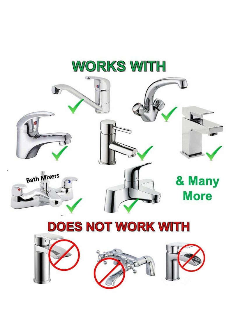 Generic - Shower Attachment for Bath Taps, Diverter Valve Shower Attachment, Add Shower to Bath Filler, 28mm / 24mm Diverter, Shower Bath Bidet Attachment, Chrome M22 X M24/M28 - Image 1