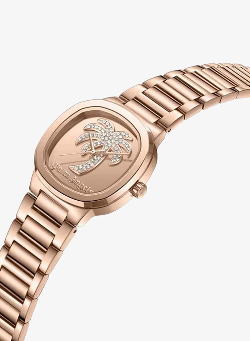 Palm Angels Orela Rose Gold Dial Rose Gold Stainless Steel Bracelet Analog Watch for Women, 32mm