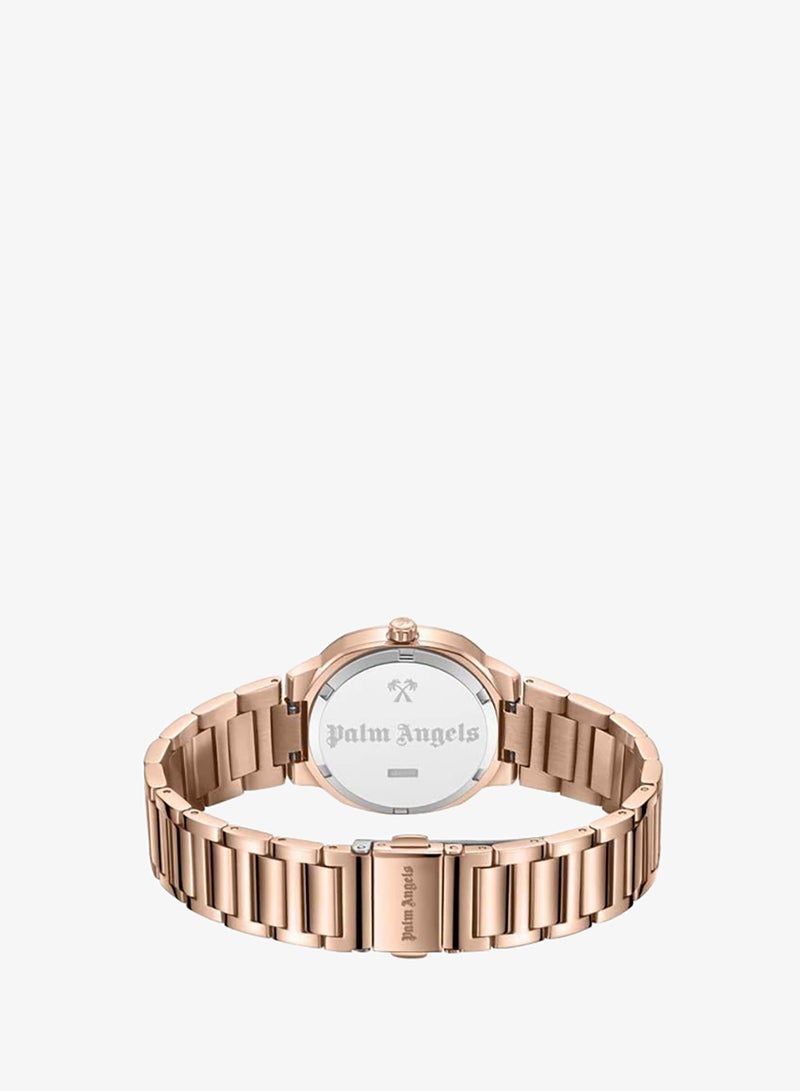Palm Angels Orela Rose Gold Dial Rose Gold Stainless Steel Bracelet Analog Watch for Women, 32mm - Image 3