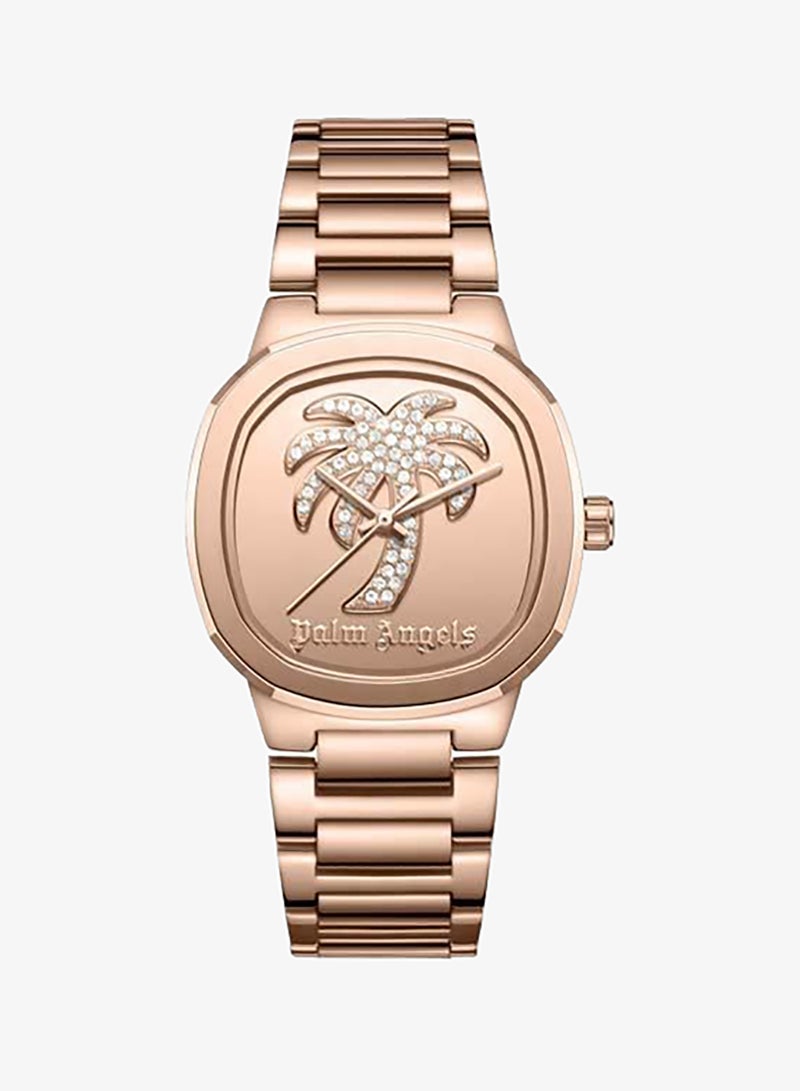 Palm Angels Orela Rose Gold Dial Rose Gold Stainless Steel Bracelet Analog Watch for Women, 32mm - Image 1