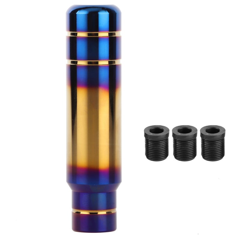 Aluminum Shift Knob 13cm Universal Gear Shifter - Anti-Corrosion Rustproof Durable Smooth Surface with 3 Adapters for All Car Models - Image 1
