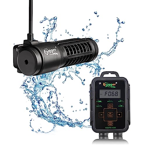 hygger Aquarium Wave Maker 1321 GPH 12W Adjustable Cross Flow Pump with LED Display Controller Magnetic DC 24V Aquarium Powerhead for Freshwater and Marine Reef Aquariums Up to 60 Gallon - Image 1