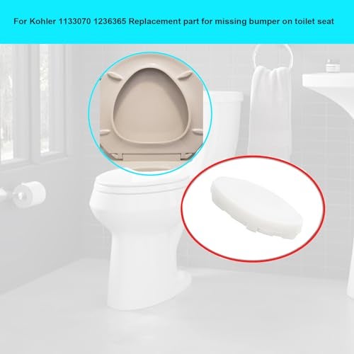 DZQPPC Toilet Seat Bumper for Kohler 1133070 1236365 Replacement Parts Set of 4 - Image 4