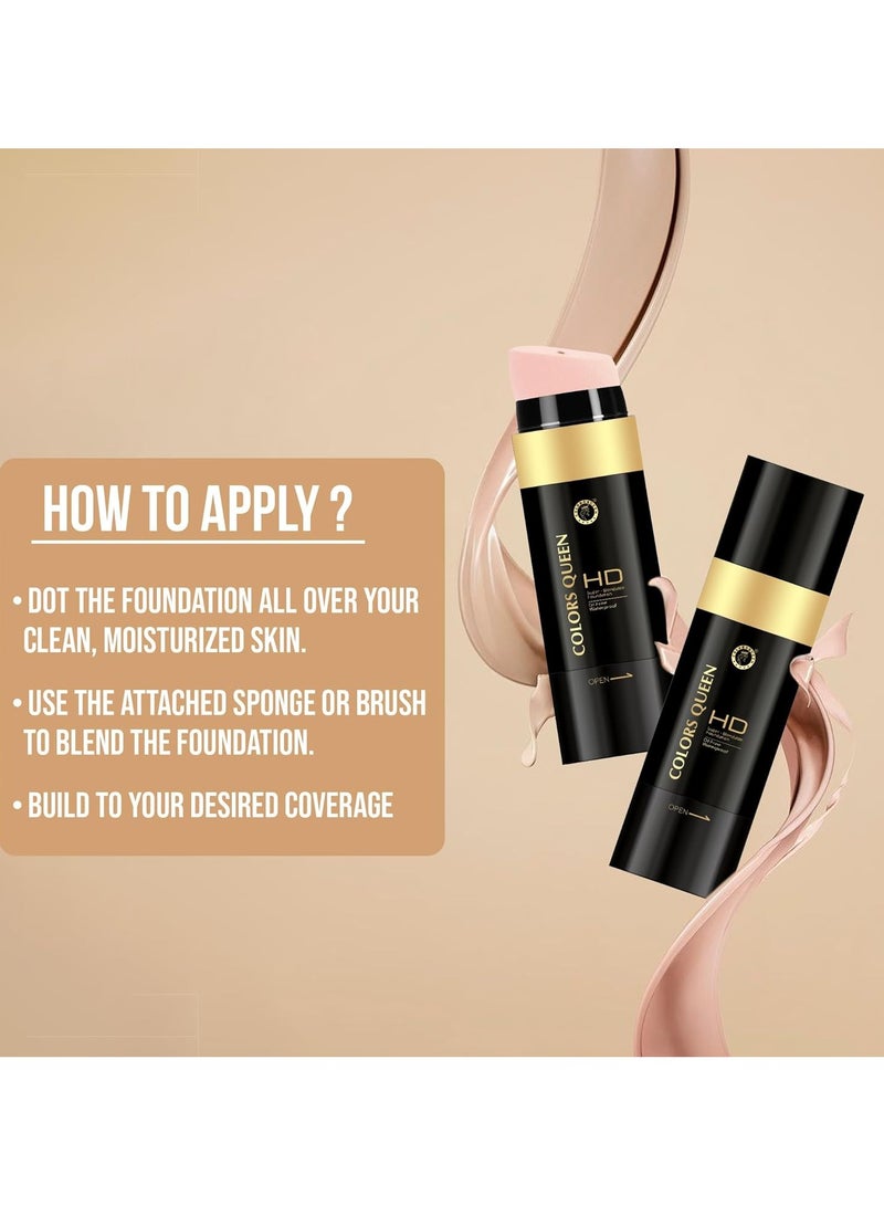 COLORS QUEEN HD Super Blendable Oil Free Matte Finish Waterproof Full Coverage Foundation Ivory - Image 4